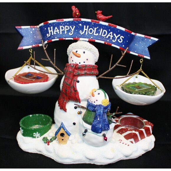 Yankee Candle Snowman Double Hanging Tart Warmer Christmas Winter Scented Tarts